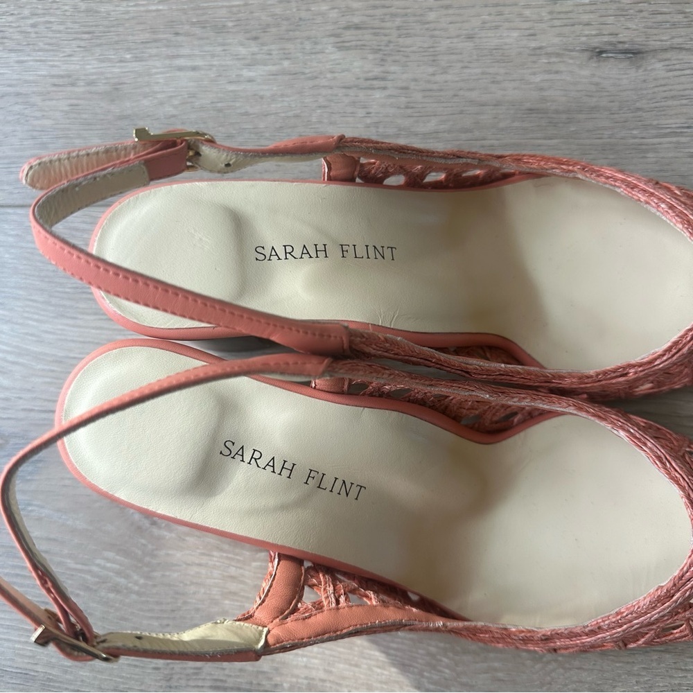 Sarah Flint Coral Woven Slingback Pumps - Picture 11 of 16